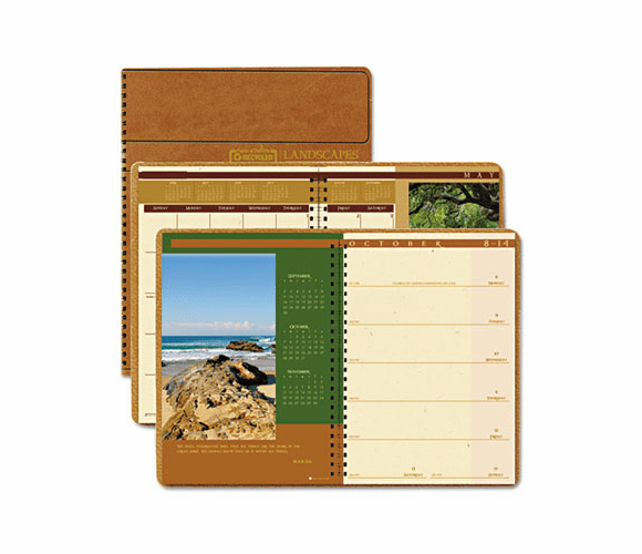 HOD528 Landscapes Weekly/Monthly Planner, 8-1/2 x 11, Brown, 2013 By HOUSE OF DOOLITTLE