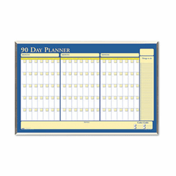 HOD6655 Framed Planner, 90 day, 32 x 21 1/2, Silver By HOUSE OF DOOLITTLE