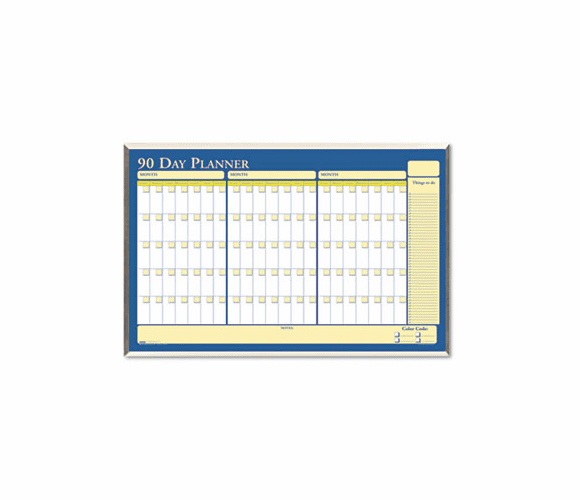 HOD6655 Framed Planner, 90 day, 32 x 21 1/2, Silver By HOUSE OF DOOLITTLE