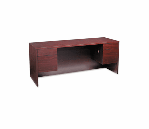 HON10543NN 10500 Series Kneespace Credenza With 3/4-Height Pedestals, 72w x 24d, Mahogany By HON COMPANY