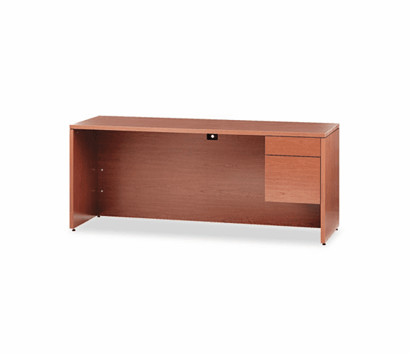 HON10545RHH 10500 Series 3/4-Height Right Pedestal Credenza, 72w x 24d x 29-1/2h, Bourbon CY By HON COMPANY
