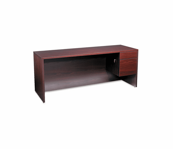 HON10545RNN 10500 Series 3/4-Height Right Pedestal Credenza, 72w x 24d x 29-1/2h, Mahogany By HON COMPANY