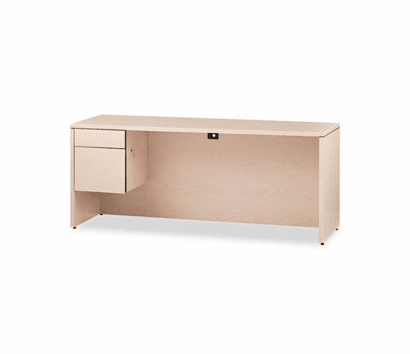HON10546LDD 10500 Series 3/4-Height Left Pedestal Credenza, 72 x 24 x 29-1/2, Natural Maple By HON COMPANY
