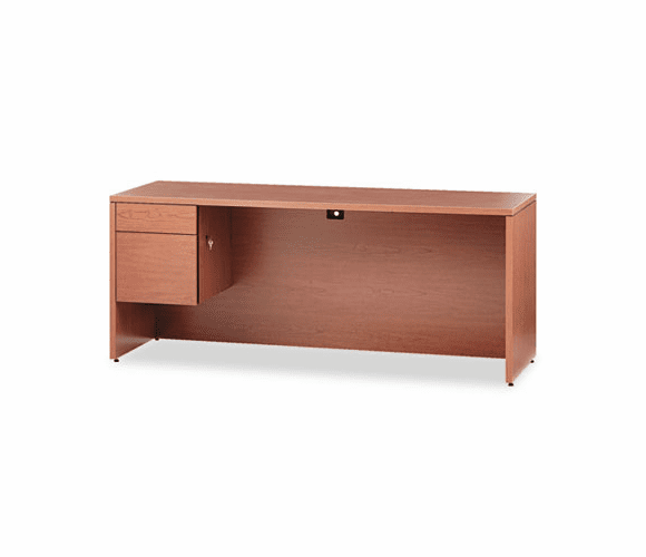 HON10546LHH 10500 Series 3/4-Height Left Pedestal Credenza, 72 x 24 x 29-1/2, Bourbon Cherry By HON COMPANY