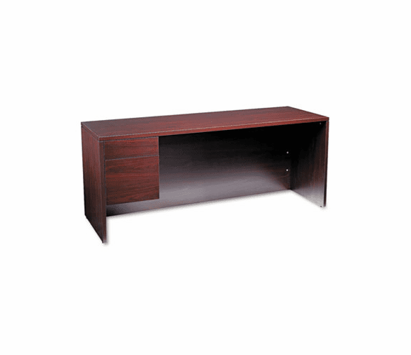 HON10546LNN 10500 Series 3/4-Height Left Pedestal Credenza, 72w x 24d x 29-1/2h, Mahogany By HON COMPANY
