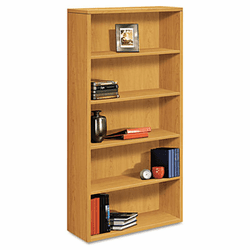 HON105535CC 10500 Series Bookcase, 5 Shelves, 36w x 13-1/8d x 71h, Harvest By HON COMPANY