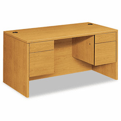 HON10573CC 10500 Series 3/4-Height Double Pedestal Desk, 60w x 30d x 29-1/2h, Harvest By HON COMPANY