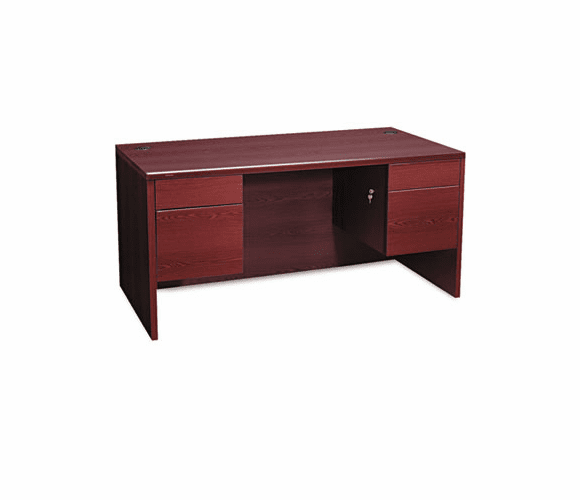 HON10573NN 10500 Series 3/4-Height Double Pedestal Desk, 60w x 30d x 29-1/2h, Mahogany By HON COMPANY