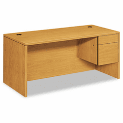 HON10583RCC 10500 "L" Workstation Right 3/4-Height Pedestal Desk, 66 x 30 x 29-1/2, Harvest By HON COMPANY