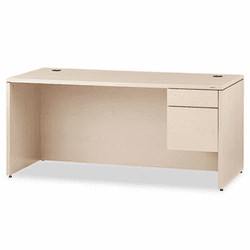 HON10583RDD 10500 "L" Workstation Right 3/4-Height Ped Desk, 66w x 30d x 29-1/2h, Nat Maple By HON COMPANY