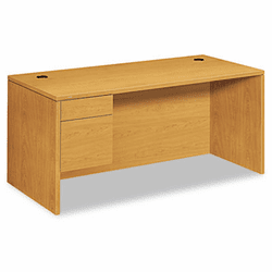 HON10584LCC 10500 "L" Workstation Left 3/4-Height Pedestal Desk, 66 x 30 x 29-1/2, Harvest By HON COMPANY