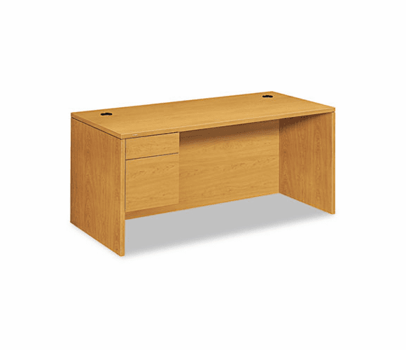 HON10584LCC 10500 "L" Workstation Left 3/4-Height Pedestal Desk, 66 x 30 x 29-1/2, Harvest By HON COMPANY
