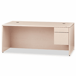 HON10585RDD 10500 Large "L" Workstation Right 3/4-Height Pedestal Desk, 72w x 36d, Nat Maple By HON COMPANY