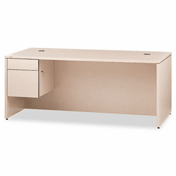 HON10586LDD 10500 Large "L" Workstation Left 3/4-Height Pedestal Desk, 72w x 36d, Nat Maple By HON COMPANY