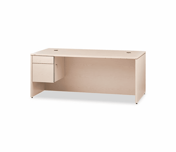 HON10586LDD 10500 Large "L" Workstation Left 3/4-Height Pedestal Desk, 72w x 36d, Nat Maple By HON COMPANY