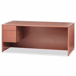 HON10586LHH 10500 Large "L" Workstation Left 3/4-Height Pedestal Desk, 72w x 36d, Bourbon CY By HON COMPANY
