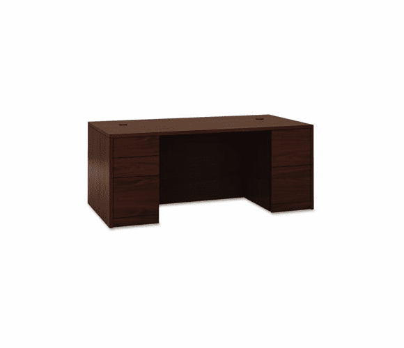HON105890NN 10500 Series Double Pedestal Desk, Full-Height Pedestals, 72w x 36d, Mahogany By HON COMPANY