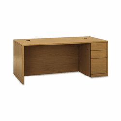 HON105895RCC 10500 "L" Workstation Single Ped Desk, Right Full-Height Ped, 72 x 36, Harvest By HON COMPANY