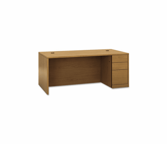 HON105895RCC 10500 "L" Workstation Single Ped Desk, Right Full-Height Ped, 72 x 36, Harvest By HON COMPANY