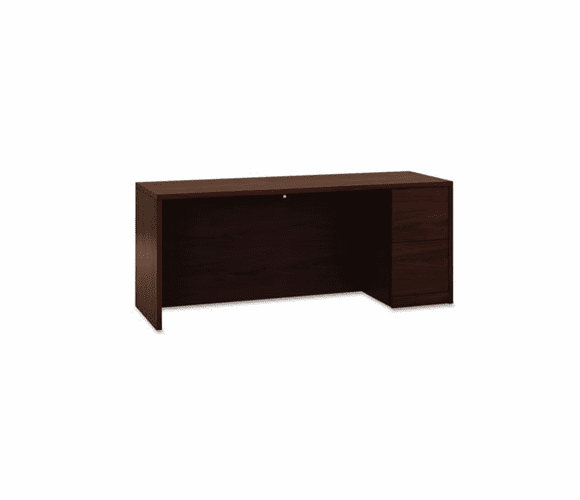 HON105903RNN 10500 Series Full-Height Right Pedestal Credenza, 72w x 24d x 29-1/2h, Mahogany By HON COMPANY