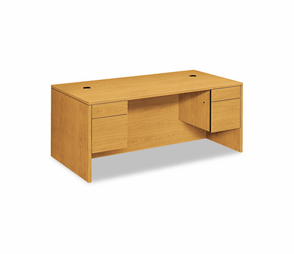 HON10593CC 10500 Series 3/4-Height Double Pedestal Desk, 72w x 36d x 29-1/2h, Harvest By HON COMPANY