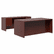 HON10593NN 10500 Series 3/4-Height Double Pedestal Desk, 72w x 36d x 29-1/2h, Mahogany By HON COMPANY