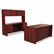 HON10593NN 10500 Series 3/4-Height Double Pedestal Desk, 72w x 36d x 29-1/2h, Mahogany By HON COMPANY