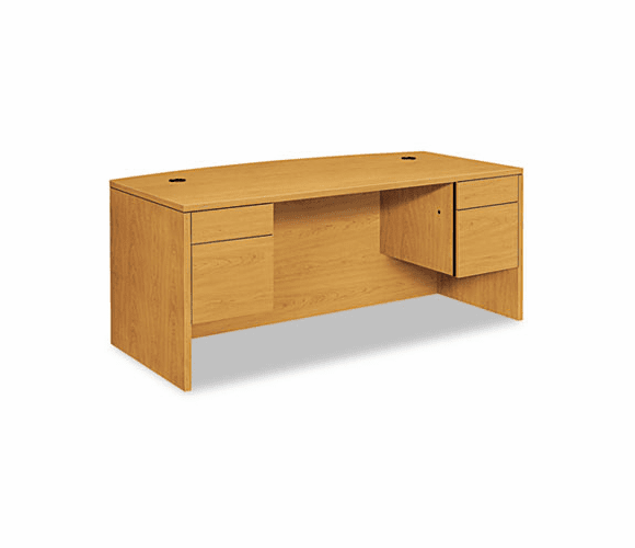 HON10595CC 10500 Series Bow Front Desk, 3/4 Height Dbl Pedestals, 72 x 36 x 29-1/2, Harvest By HON COMPANY