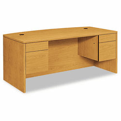 HON10595CC 10500 Series Bow Front Desk, 3/4 Height Dbl Pedestals, 72 x 36 x 29-1/2, Harvest By HON COMPANY