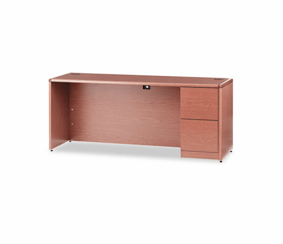 HON10707RHH 10700 Series Right Pedestal Credenza, 72w x 24d x 29-1/2h, Bourbon Cherry By HON COMPANY