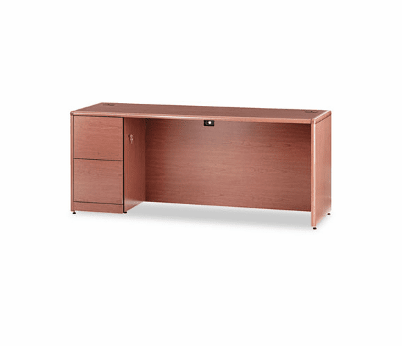 HON10708LHH 10700 Series Left Pedestal Credenza, 72w x 24d x 29-1/2h, Bourbon Cherry By HON COMPANY