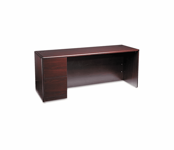 HON10708LNN 10700 Series Left Pedestal Credenza, 72w x 24d x 29-1/2h, Mahogany By HON COMPANY