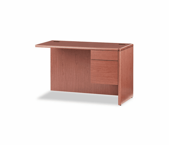 HON10715RHH 10700 "L" Workstation Return, 3/4 Height Right Pedestal, 48 x 24, Bourbon Cherry By HON COMPANY