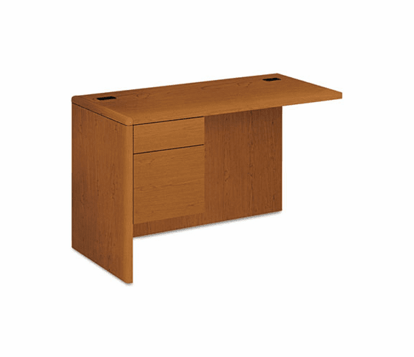 HON10716LHH 10700 "L" Workstation Return, 3/4 Height Left Pedestal, 48 x 24, Bourbon Cherry By HON COMPANY
