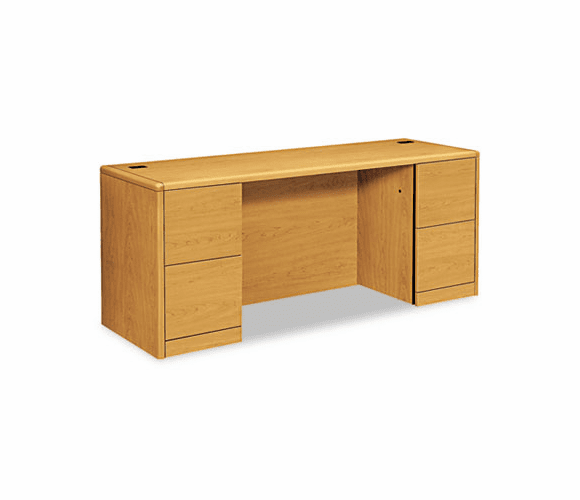 HON10741CC 10700 Kneespace Credenza, Full-Height Pedestals, 72w x 24d x 29-1/2h, Harvest By HON COMPANY