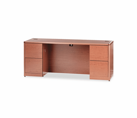 HON10741HH 10700 Kneespace Credenza, Full-Height Pedestal, 72 x 24 x 29-1/2, Bourbon Cherry By HON COMPANY