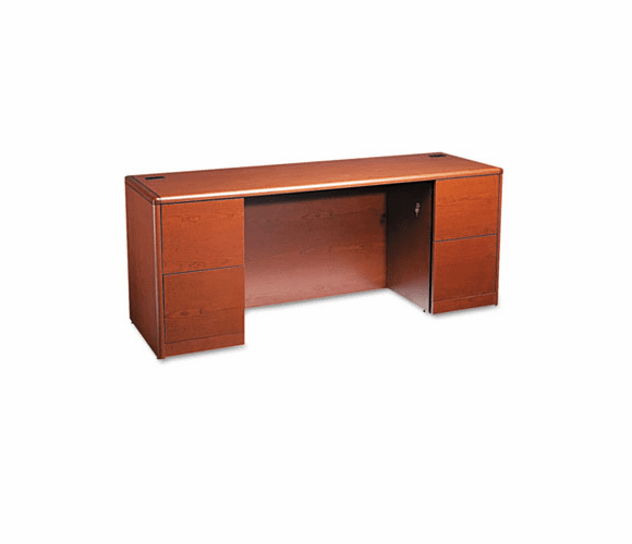 HON10741JJ 10700 Kneespace Credenza, Full-Height Pedestals, 72w x 24d x 29-1/2h, Henna CY By HON COMPANY