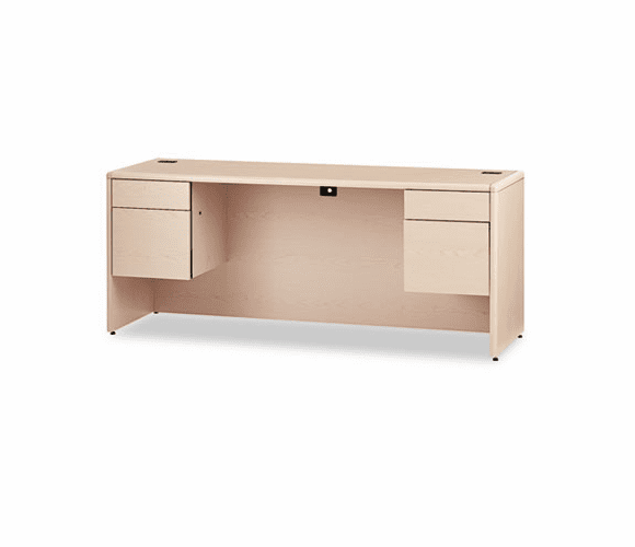 HON10743DD 10700 Kneespace Credenza, 3/4 Height Pedestals, 72 x 24 x 29-1/2, Natural Maple By HON COMPANY