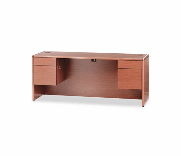 HON10743HH 10700 Kneespace Credenza, 3/4 Height Pedestals, 72 x 24 x 29-1/2, Bourbon Cherry By HON COMPANY