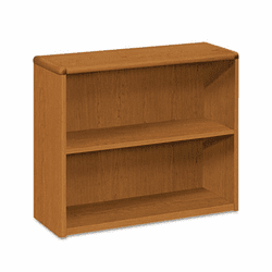 HON10752HH 10700 Series Bookcase, 2 Shelves, 36w x 13-1/8d x 29-5/8h, Bourbon Cherry By HON COMPANY