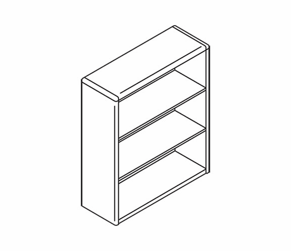 HON10753DD 10700 Series Bookcase, 3 Shelves, 36w x 13-1/8d x 43-3/8h, Natural Maple By HON COMPANY