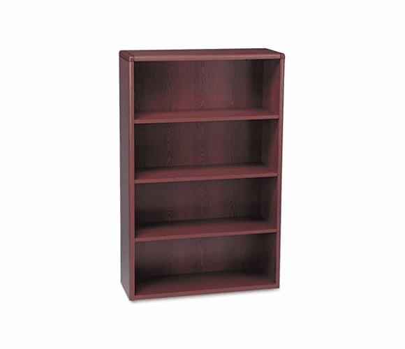 HON10754N 10700 Series Bookcase, 4 Shelves, 36w x 13-1/8d x 57-1/8h, Mahogany By HON COMPANY
