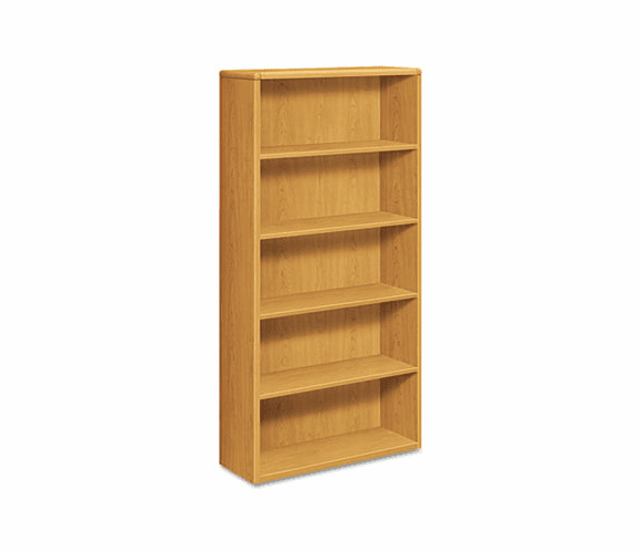 HON10755C 10700 Series Bookcase, 5 Shelves, 36w x 13-1/8d x 71h, Harvest By HON COMPANY