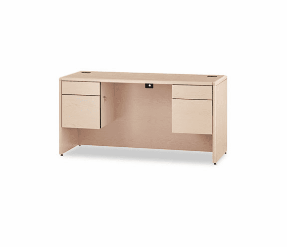 HON10765DD 10700 Kneespace Credenza, 3/4 Height Pedestals, 60 x 24 x 29-1/2, Natural Maple By HON COMPANY