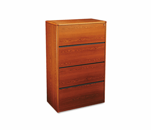 HON107699J 10700 Series Four-Drawer Lateral File, 36w x 20d x 59-1/8h, Henna Cherry By HON COMPANY