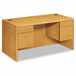 HON10771CC 10700 Series Desk, 3/4-Height Double Pedestals, 60w x 30d x 29-1/2h, Harvest By HON COMPANY