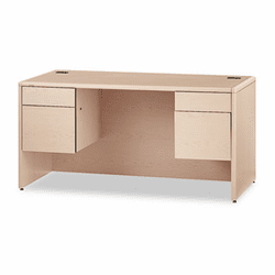 HON10771DD 10700 Series Desk, 3/4-Height Double Pedestals, 60 x 30 x 29-1/2, Natural Maple By HON COMPANY