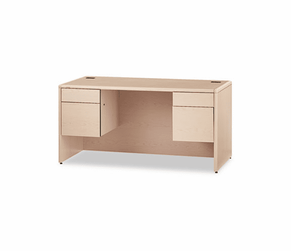 HON10771DD 10700 Series Desk, 3/4-Height Double Pedestals, 60 x 30 x 29-1/2, Natural Maple By HON COMPANY