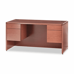 HON10771HH 10700 Series Desk, 3/4-Height Double Pedestals, 60 x 30 x 29-1/2, Bourbon Cherry By HON COMPANY