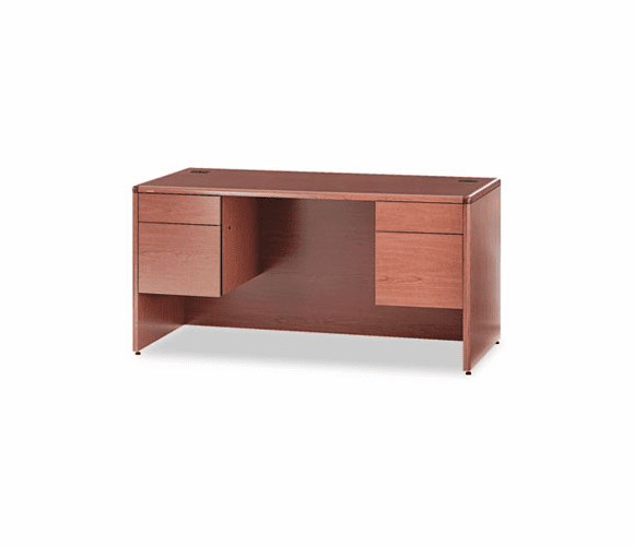 HON10771HH 10700 Series Desk, 3/4-Height Double Pedestals, 60 x 30 x 29-1/2, Bourbon Cherry By HON COMPANY